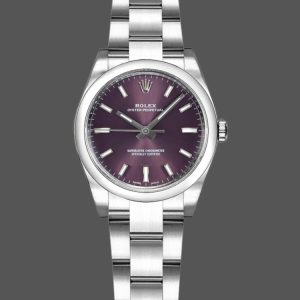 Rolex Oyster Perpetual 176200 Grape Red Dial 26mm Lady Replica Watch