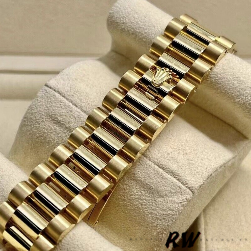 Rolex Day-Date 118208 Black MOP Diamond Dial 36mm Unisex Replica Watch - Image 6