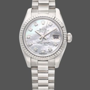 Rolex Datejust 179179 Mother of Pearl Diamond Dial Fluted Bezel 26MM Lady Replica Watch