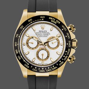 Rolex Cosmograph Daytona 116518LN White Dial Black Rubber Strap 40mm Mens Replica Watch
