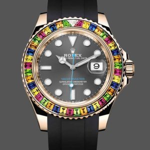 Rolex Yacht-Master 116695 Black Rubber Strap Grey Dial 40MM Mens Replica Watch