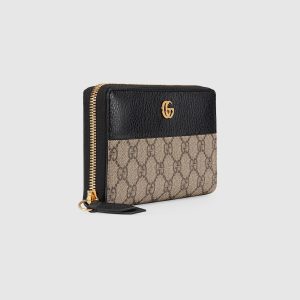 GG Marmont Bi-Color Zip Around Wallet