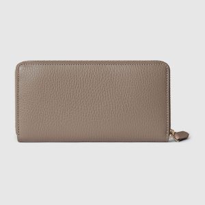 GG Marmont Pink Interior Zip Around Wallet