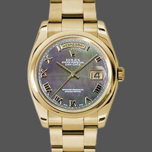 Rolex Day-Date 118238 Dark Mother of Pearl Diamond 36mm Unisex Replica Watch