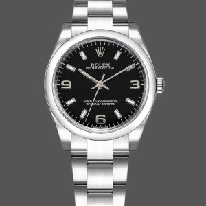 Rolex Oyster Perpetual 177200 Black Arabic Dial Domed Bezel 31mm Lady Replica Watch