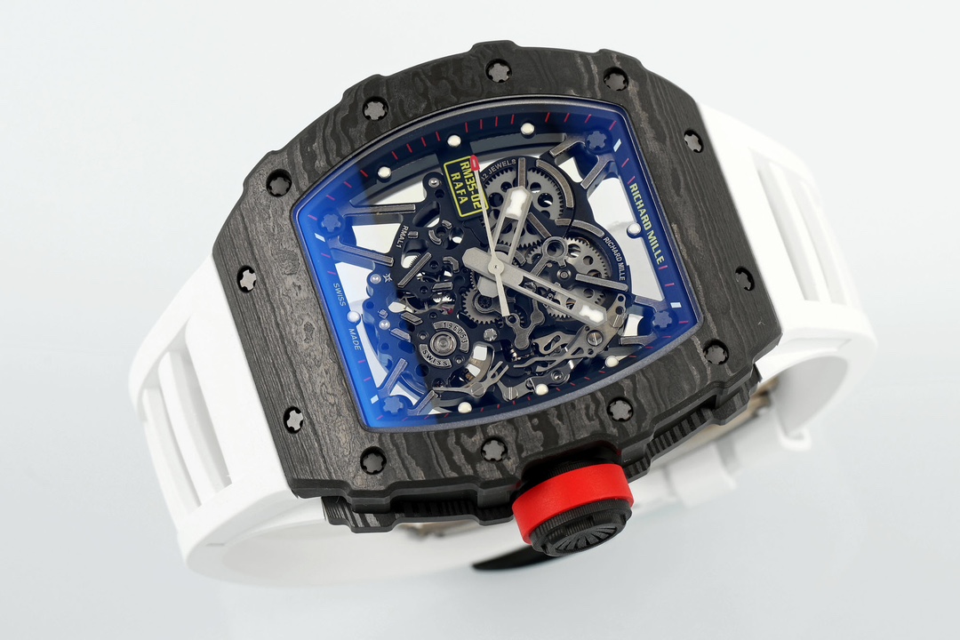 Richard Mille RM 035-02 Rafael Nadal NTPT Carbon on White Rubber Strap - Image 4