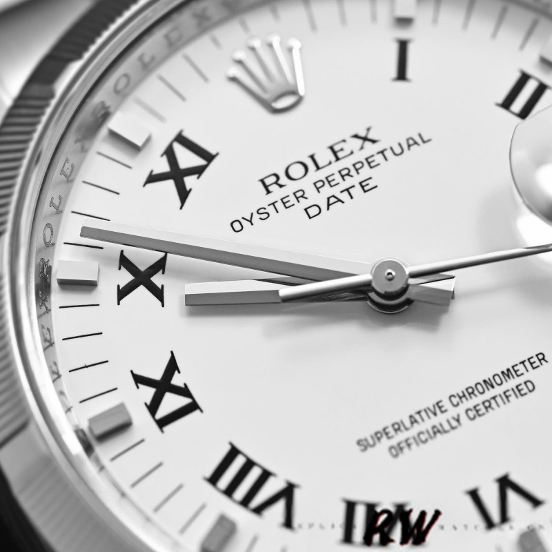 Rolex Oyster Perpetual Date 115210 White Roman Numeral Dial Unisex Replica Watch - Image 4