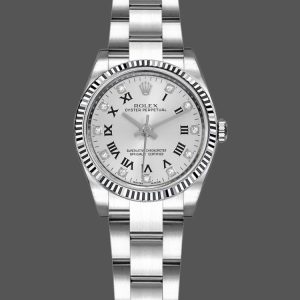 Rolex Oyster Perpetual 176234 Silver Roman Diamond Dial 26MM Lady Replica Watch