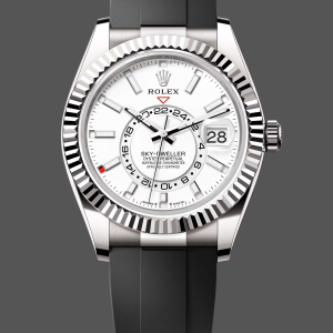 Rolex Sky Dweller 42 White Gold White Dial Oysterflex M336239 0003