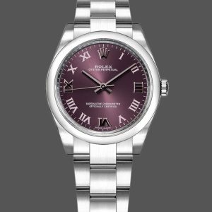 Rolex Oyster Perpetual 177200 Grape Red Dial 31mm Lady Replica Watch