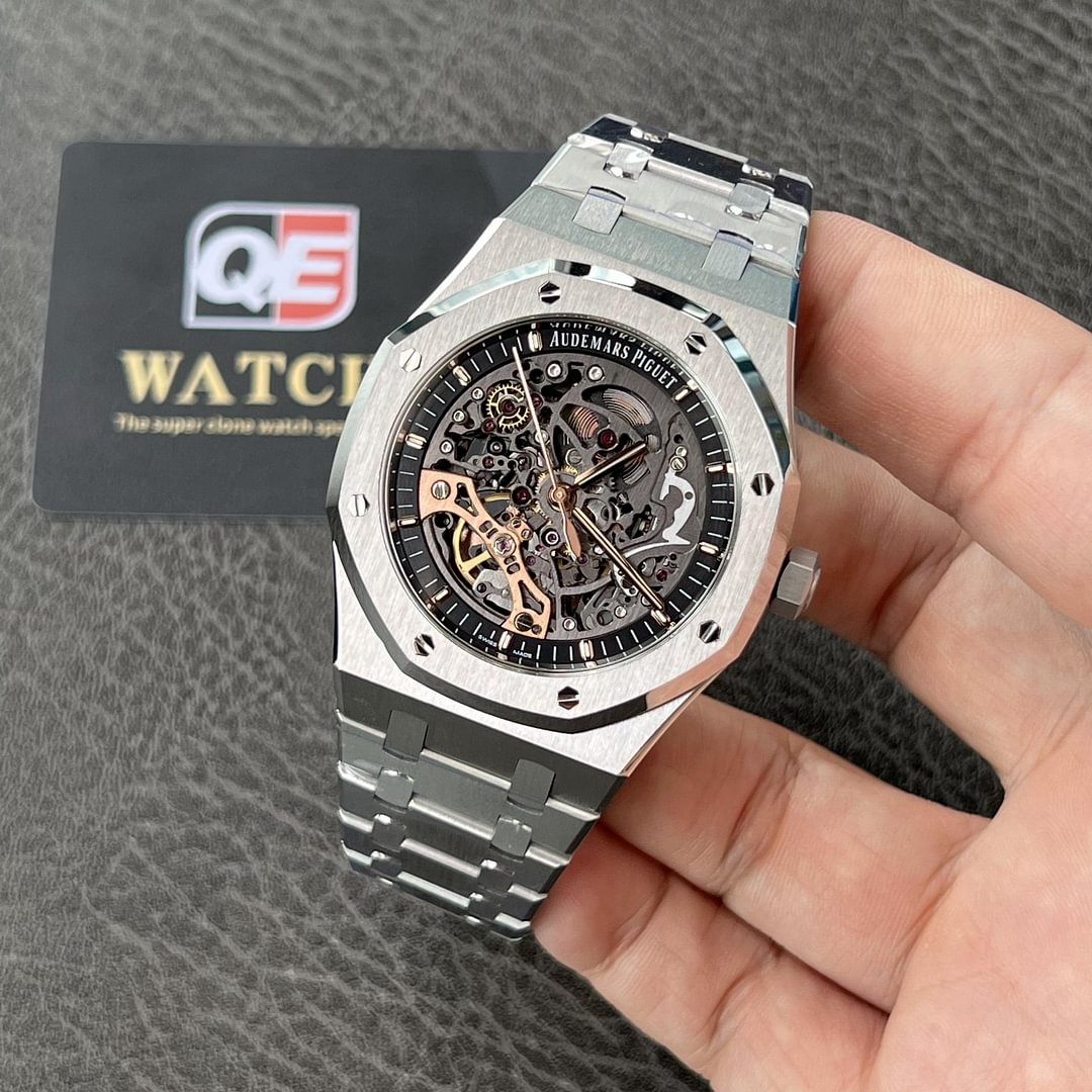 Audemars Piguet Royal Oak 15407ST.OO.1220ST.01 Grey Openworked Dial 41Mm Stainless Steel Super Clone - Image 2