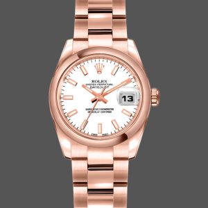 Rolex Datejust 179165 Everose Gold White Index Dial 26MM Lady Replica Watch
