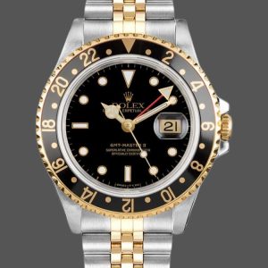 Rolex GMT-Master II 16713LN Oystersteel Yellow Gold Black Dial 40MM Mens Replica Watch