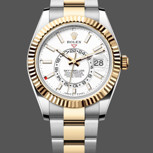 Rolex Sky Dweller 42mm White Dial Stick Markers m336933 0005 Men's Watch