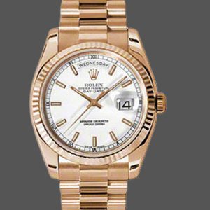 Rolex Day-Date 118235 White Dial 36mm Unisex Replica Watch