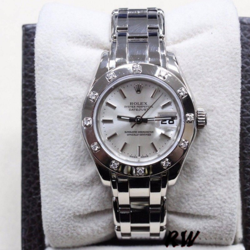 Rolex Pearlmaster 80319 White Dial 29MM Lady Replica Watch - Image 2