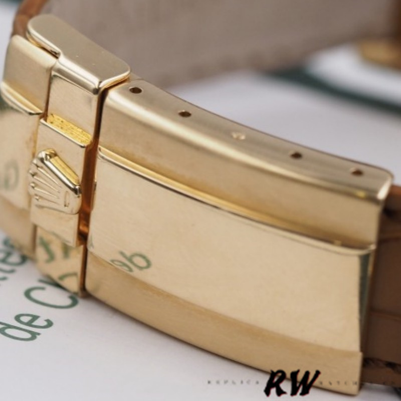 Rolex Daytona 116518 Yellow Gold Dark MOP Diamonds Dial 40mm Mens Replica Watch - Image 6