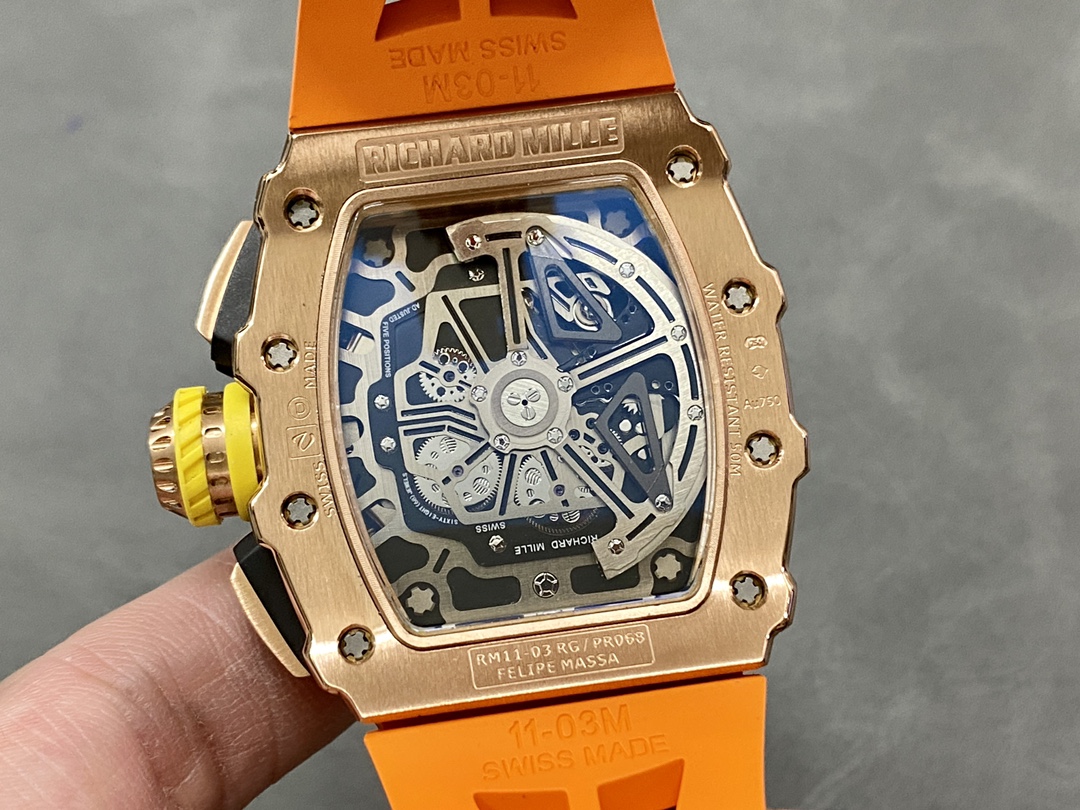 Richard Mille RM11-03 Orange Rubber Automatic Flyback Chronograph - Image 9