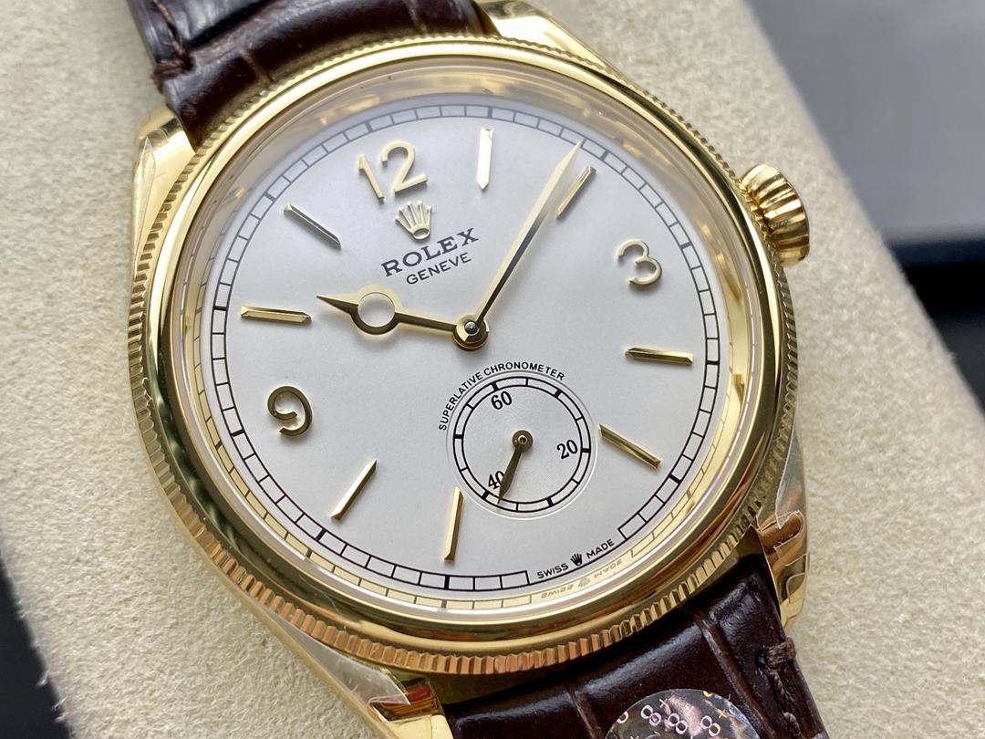 Rolex 1908 Yellow Gold 52508 0006 39 mm Replica Watch - Image 4