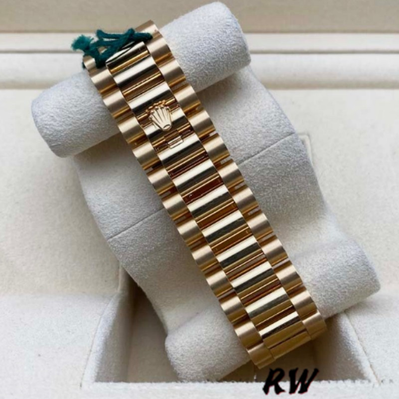 Rolex Day-Date 128348RBR Champagne Index Dial Yellow Gold 36MM Unisex Replica Watch - Image 16