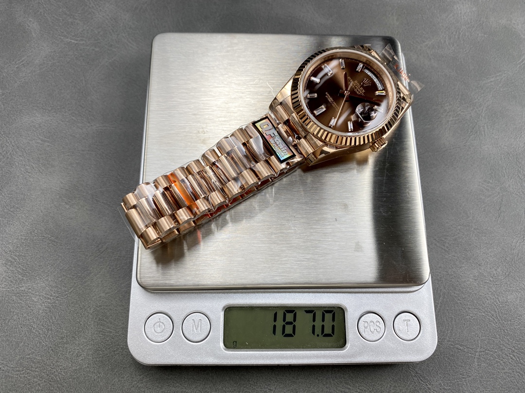 Rolex Day Date 40 18kt Everose Gold Rolex President Chocolate Dial m228235 0003 - Image 11