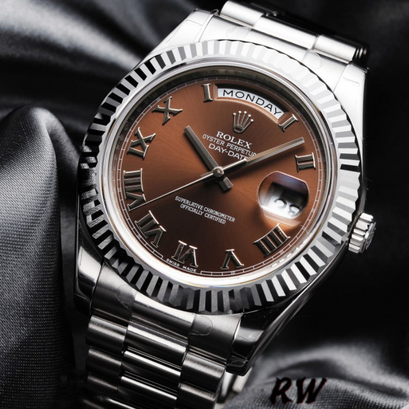 Rolex Day-Date 118239 Chocolate Brown Dial 36mm Unisex Replica Watch - Image 2