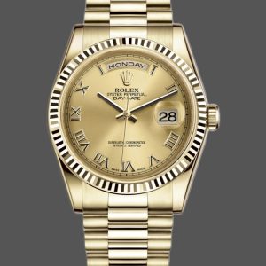 Rolex Day-Date 118238 Champagne Dial 36mm Unisex Replica Watch