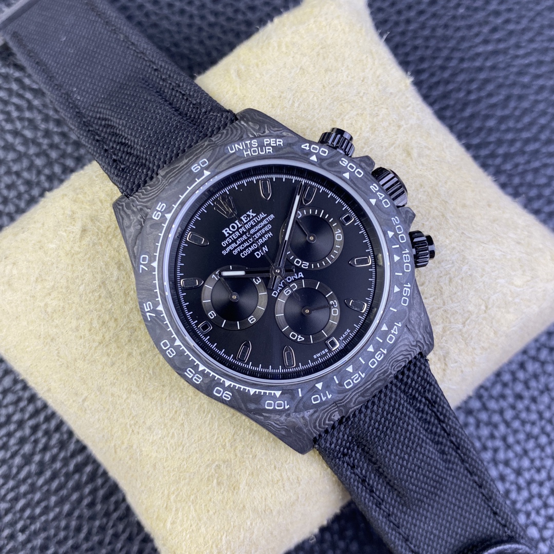 Rolex Daytona DIW Black Carbon Case Black Dial Nylon Strap 40mm Limited Edition - Image 5