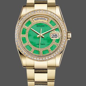 Rolex Day Date 118348 Green Dial Yellow Gold 36mm Unisex Replica Watch