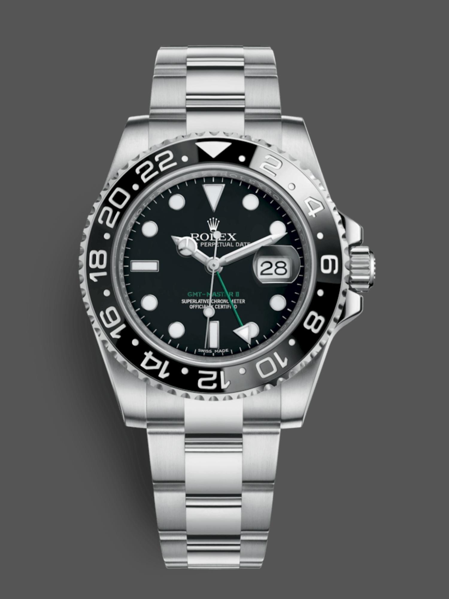Rolex GMT-Master II 116710LN Black Dial Stainless steel case 40mm Mens Replica Watch