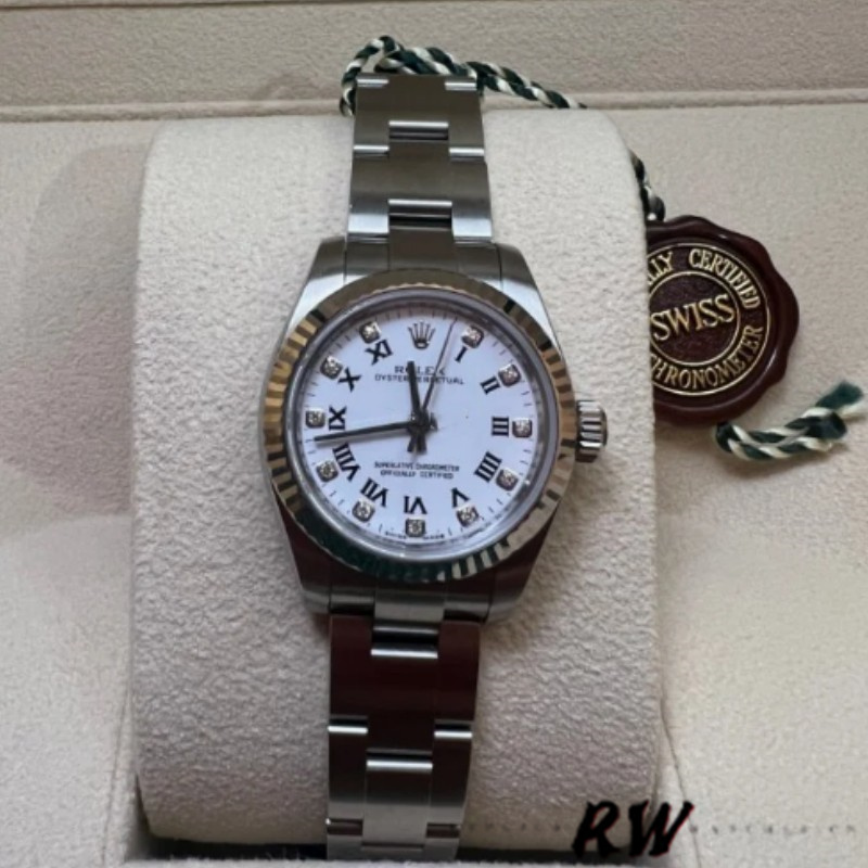 Rolex Oyster Perpetual 176234 White Roman Dial 26mm Lady Replica Watch - Image 2