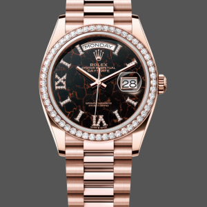 Rolex Day-Date 128345RBR Eisenkiesel dial Everose Gold 36MM Unisex Replica Watch
