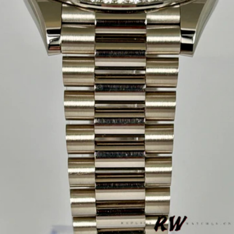 Rolex Day-Date 228349RBR Black Dial Diamond Bezel 40mm Mens Replica Watch - Image 6