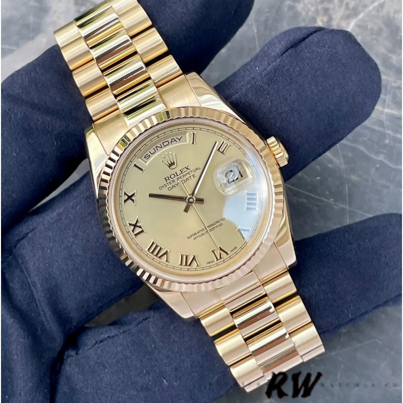 Rolex Day-Date 118238 Champagne Dial 36mm Unisex Replica Watch - Image 14
