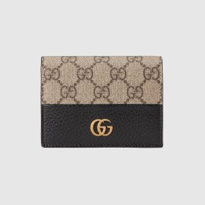 GG Marmont Bi-Color Card Case Wallet