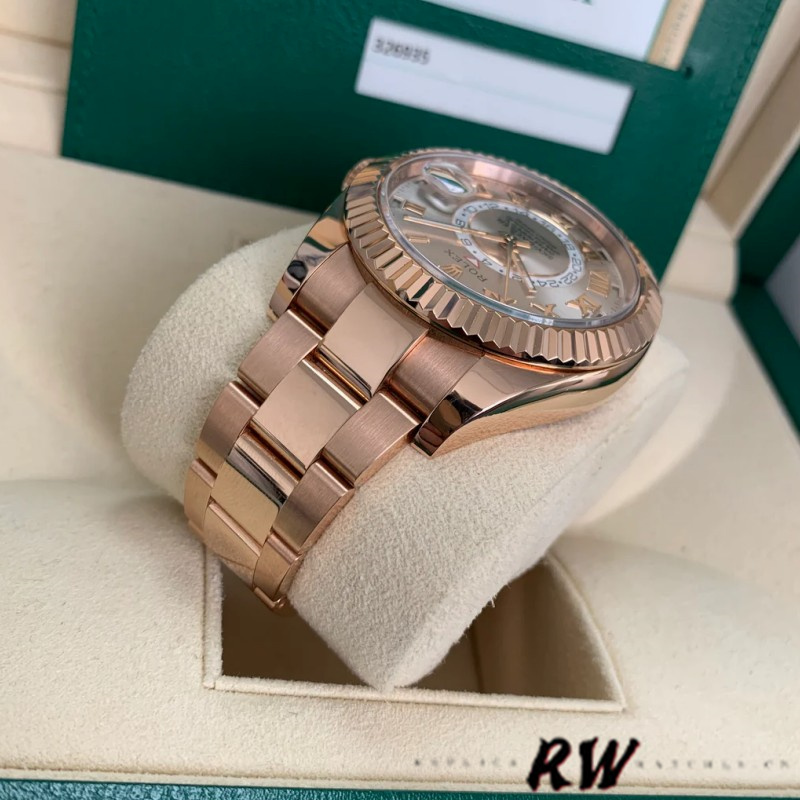 Rolex Sky-Dweller 326935 Sundust Roman Numeral Dial 42mm Mens Replica Watch - Image 4