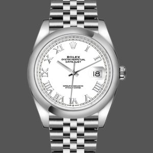 Rolex Datejust 126200 Stainless Steel White Roman Dial 36MM Unisex Replica Watch