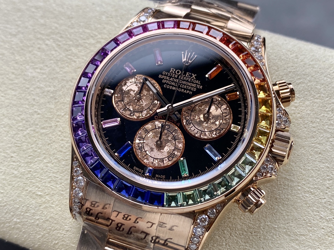 Rolex Cosmograph Daytona 40mm Black Sapphire Rainbow Dial 116595RBOW - Image 5