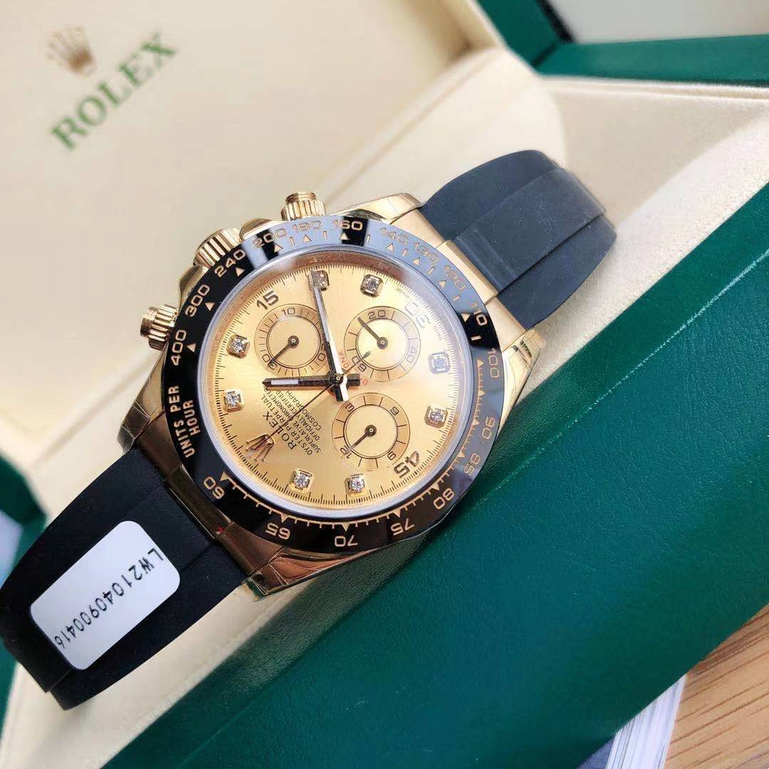 Rolex Daytona 116518LN Diamond Champagne Dial 40mm Mens Replica Watch - Image 4