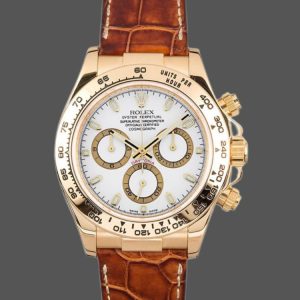 Rolex Daytona 116518 Yellow Gold Automatic White Dial 40mm Mens Replica Watch