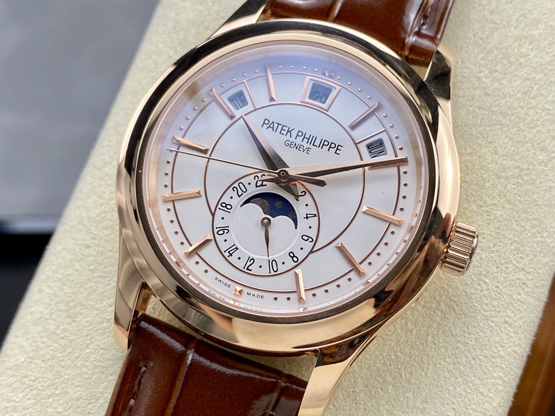 Replica Patek Philippe Complications Rose Gold 5205R 001 40mm Mens Watch - Image 5