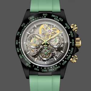 Rolex Daytona PVD Ceramic Bezel GET Best Edition Green Rubber Strap