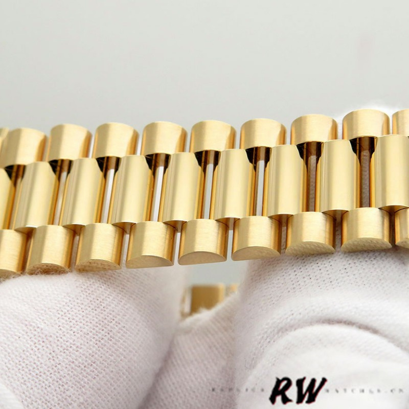 Rolex Day-Date 128348RBR Green Ombre Diamond Dial Yellow Gold 36MM Unisex Replica Watch - Image 14