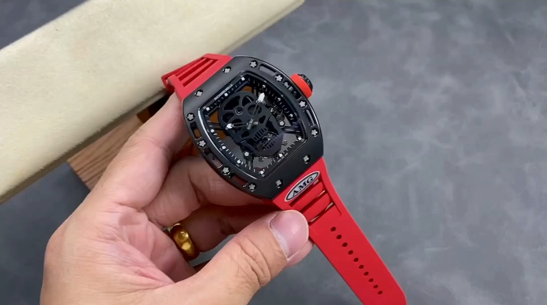 5 Colors Richard Mille Limited Edition RM52 Skull Titanium Tourbillon Openworked Dial - Image 5