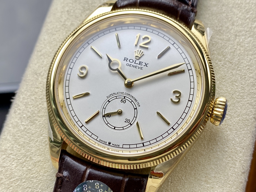 Rolex 1908 Yellow Gold 52508 0006 39 mm Replica Watch - Image 5