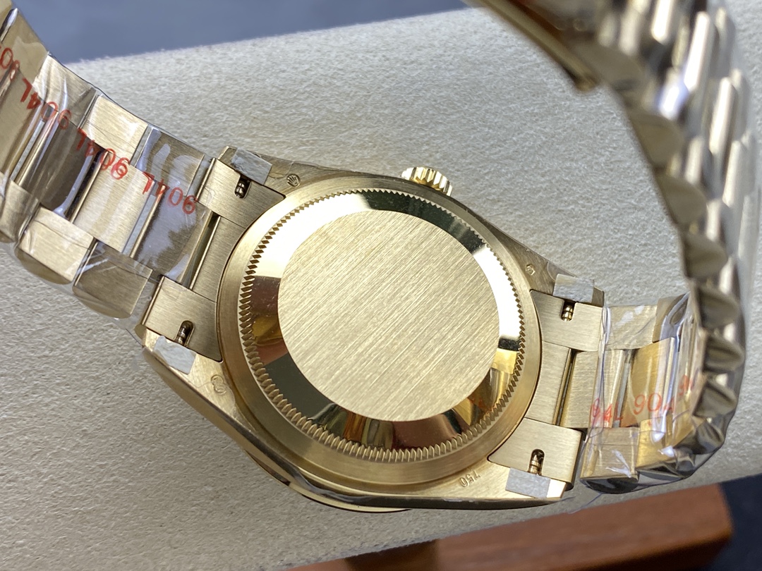 Rolex Day Date 36mm Yellow Gold 128348RBR 0030 Pave Rainbow Diamonds Sapphires Dial - Image 9