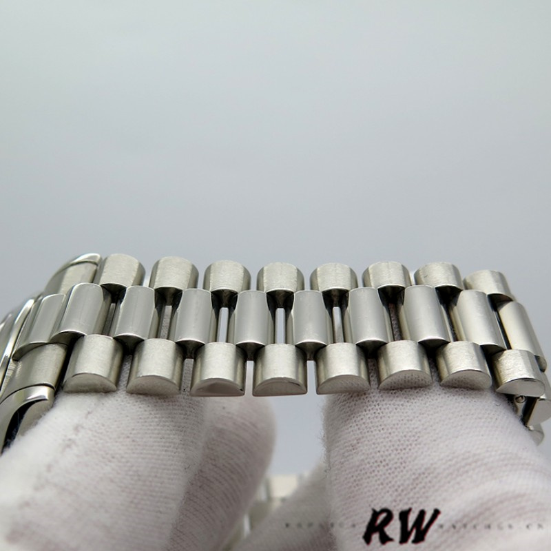 Rolex Day-Date 218206 Black Diamond Dial Platinum 41MM Mens Replica Watch - Image 5