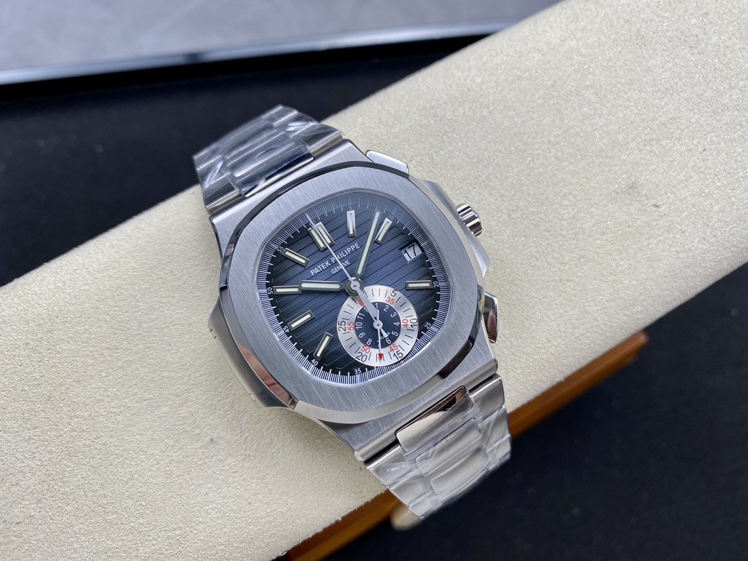 Patek Philippe Nautilus Chronograph Stainless Steel Blue Dial 5980 1A 001 - Image 7
