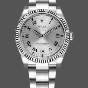 Rolex Oyster Perpetual Air-King 114234 Silver Dial 34mm Unisex replica watch