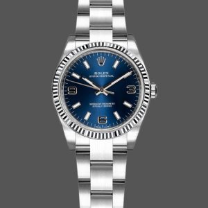 Rolex Oyster Perpetual 176234 Fluted Bezel Blue Dial 26MM Lady Replica Watch